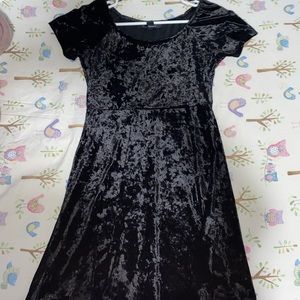 Forever 21 black velvet skater dress